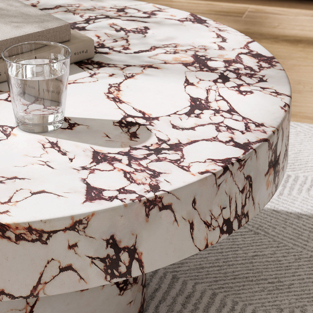 Modway Alora Indoor - Outdoor Patio Concrete Round Coffee Table by Modway-EEI-7091