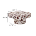 Modway Alora Indoor - Outdoor Patio Concrete Round Coffee Table by Modway-EEI-7091