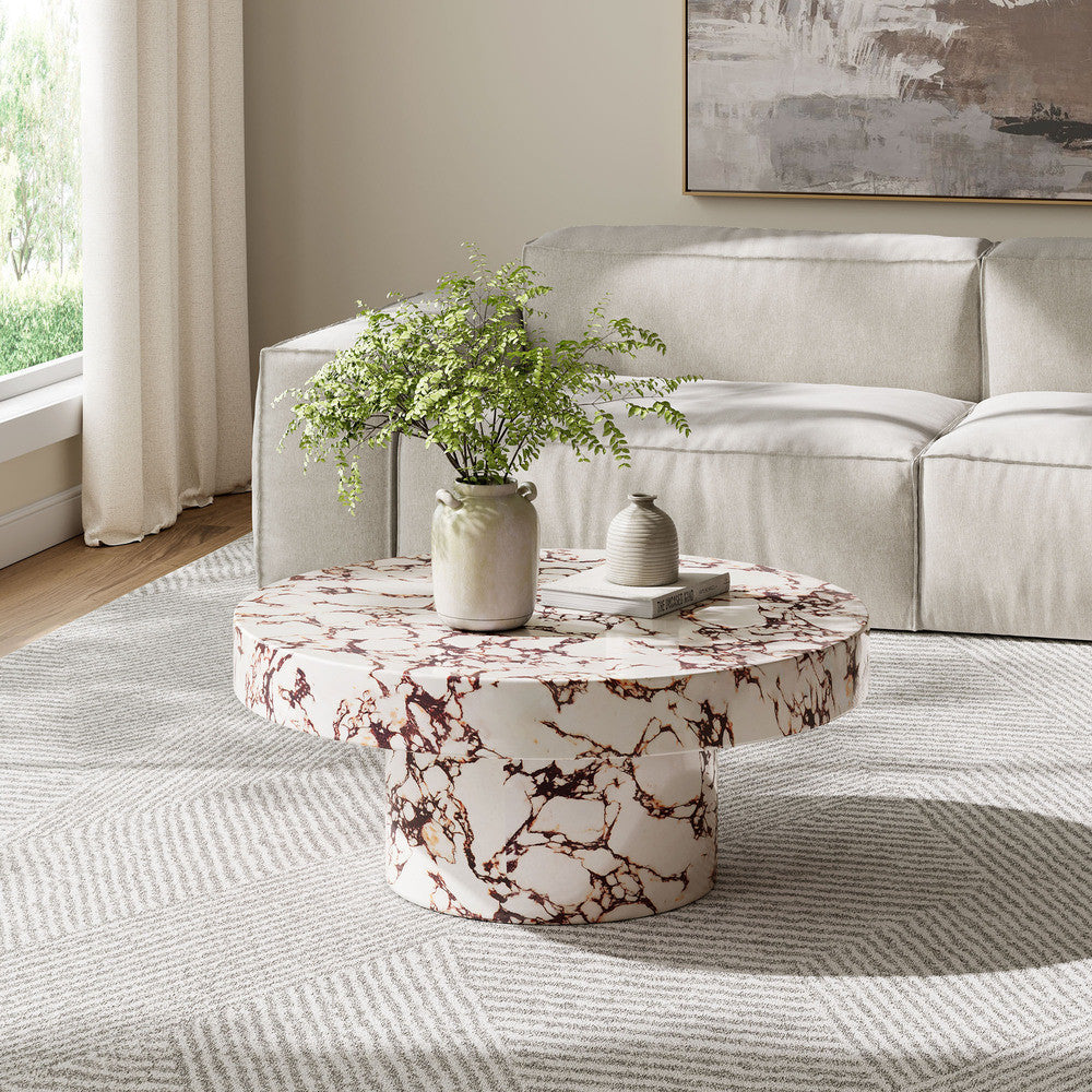 Modway Alora Indoor - Outdoor Patio Concrete Round Coffee Table by Modway-EEI-7091
