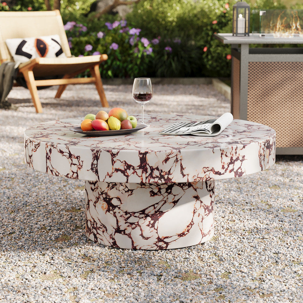 Modway Alora Indoor - Outdoor Patio Concrete Round Coffee Table by Modway-EEI-7091