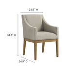 Modway Alton Fabric Upholstered Dining Armchair by Modway-EEI-7058