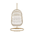EEI-6337-NAT-WHI Amalie Wicker Rattan Outdoor Patio Rattan Swing Chair by Modway