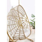 EEI-6337-NAT-WHI Amalie Wicker Rattan Outdoor Patio Rattan Swing Chair by Modway