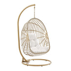 Modway EEI-6337-NAT-WHI Amalie Wicker Rattan Outdoor Patio Rattan Swing Chair Natural White