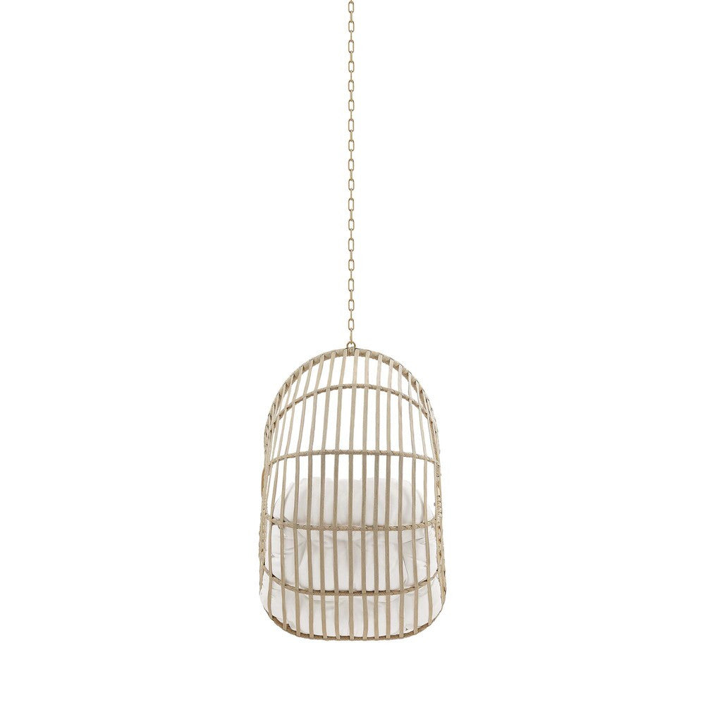EEI-6261-NAT-WHI Amalie Wicker Rattan Outdoor Patio Rattan Swing Chair without Stand by Modway