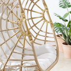 EEI-6261-NAT-WHI Amalie Wicker Rattan Outdoor Patio Rattan Swing Chair without Stand by Modway