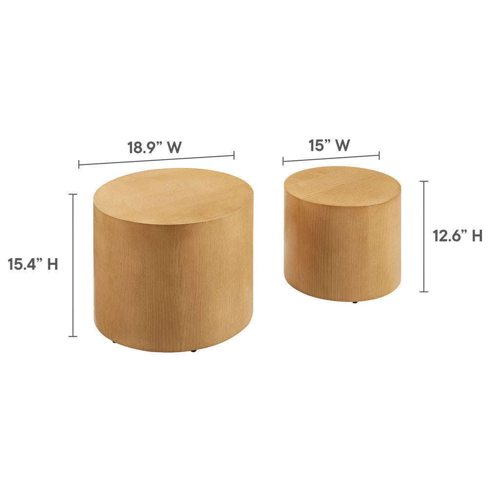 EEI-6893 Amani Round Nesting Coffee Tables Set of 2 by Modway