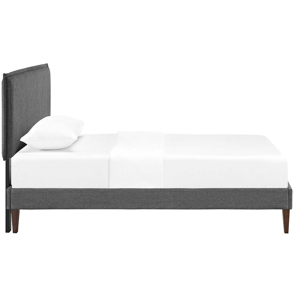 Modway Amaris Fabric Twin Platform Bed with Squared Tapered Legs by Modway-MOD-5906-GRY