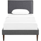 Modway Amaris Fabric Twin Platform Bed with Squared Tapered Legs by Modway-MOD-5906-GRY