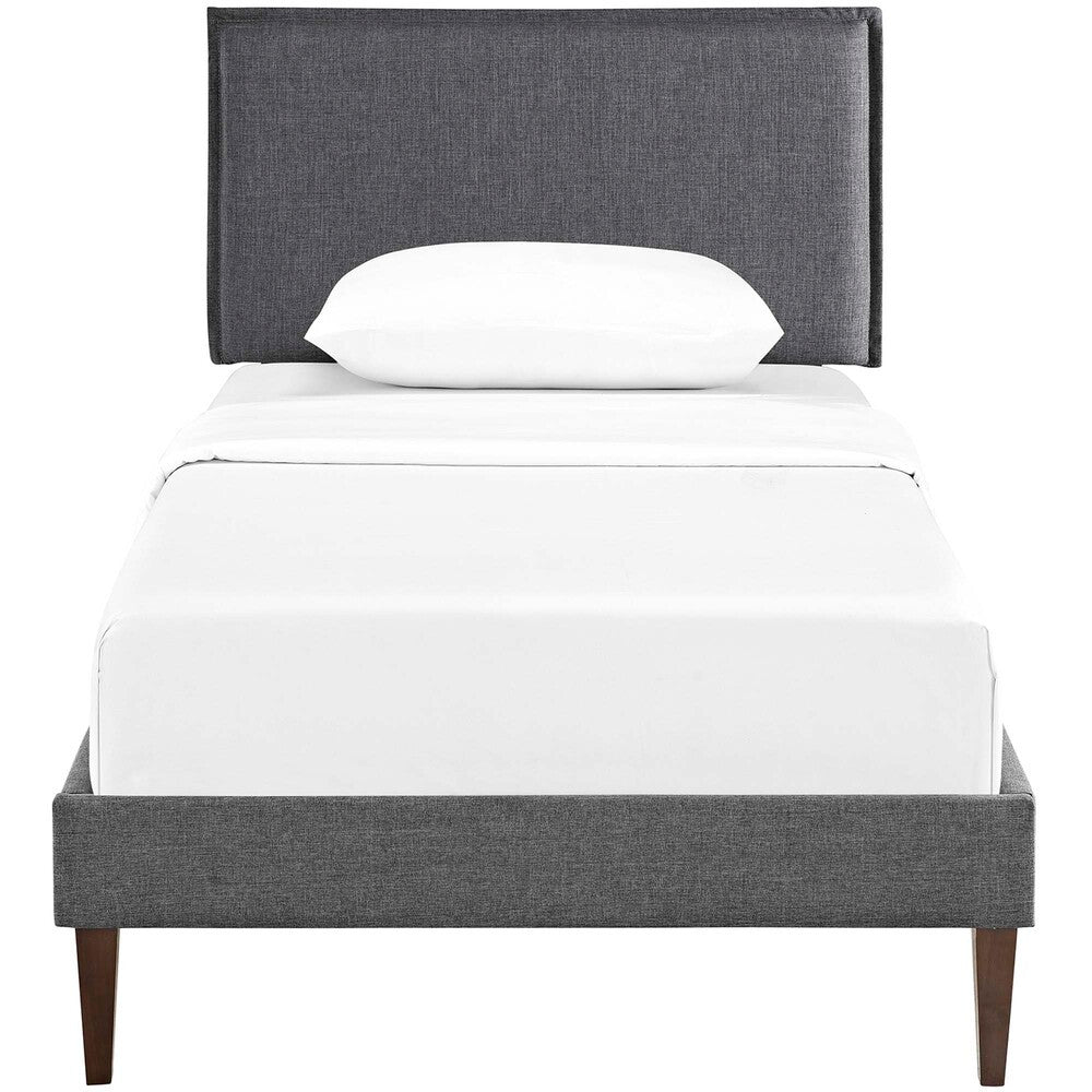Modway Amaris Fabric Twin Platform Bed with Squared Tapered Legs by Modway-MOD-5906-GRY