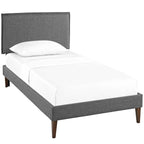 Modway Amaris Fabric Twin Platform Bed with Squared Tapered Legs by Modway-MOD-5906-GRY