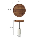 EEI-6607 Amina Round Acacia Wood Side Table by Modway