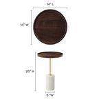 EEI-6607 Amina Round Acacia Wood Side Table by Modway
