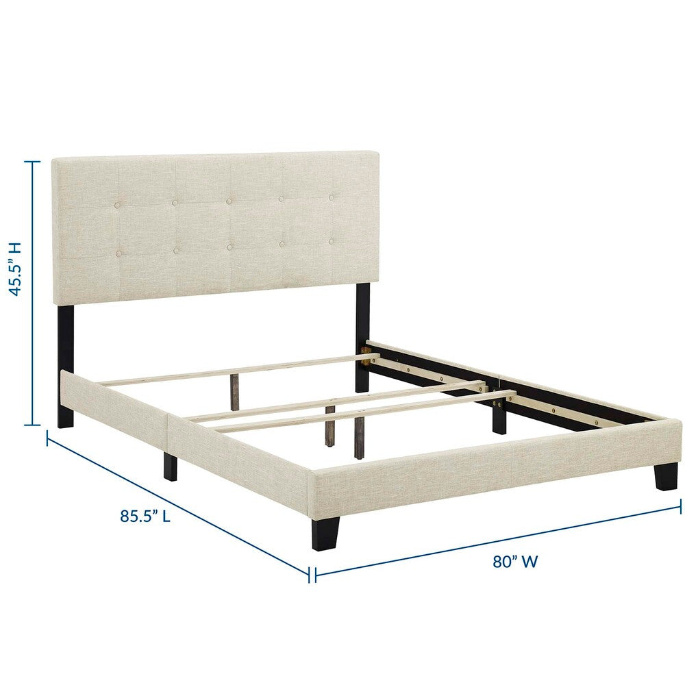 Modway Amira Upholstered Fabric King Bed by Modway-MOD-6002-BEI