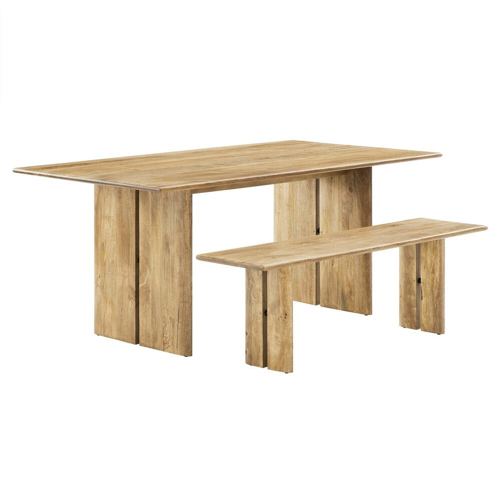 EEI-6559 Amistad 72" Wood Dining Table and Bench Set by Modway
