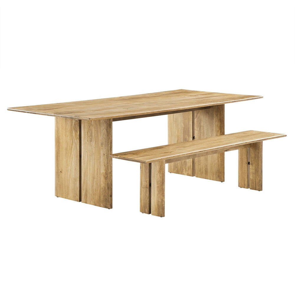 EEI-6560 Amistad 86" Wood Dining Table and Bench Set by Modway
