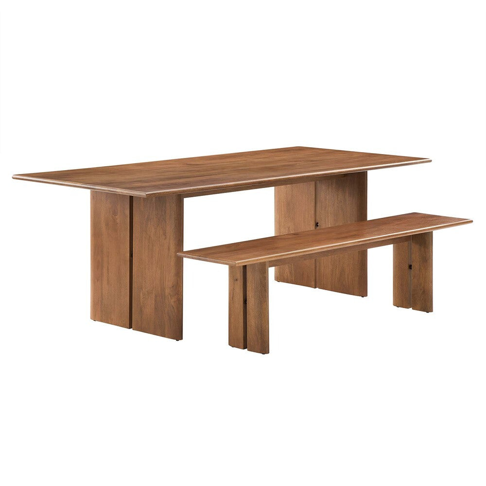 EEI-6560 Amistad 86" Wood Dining Table and Bench Set by Modway