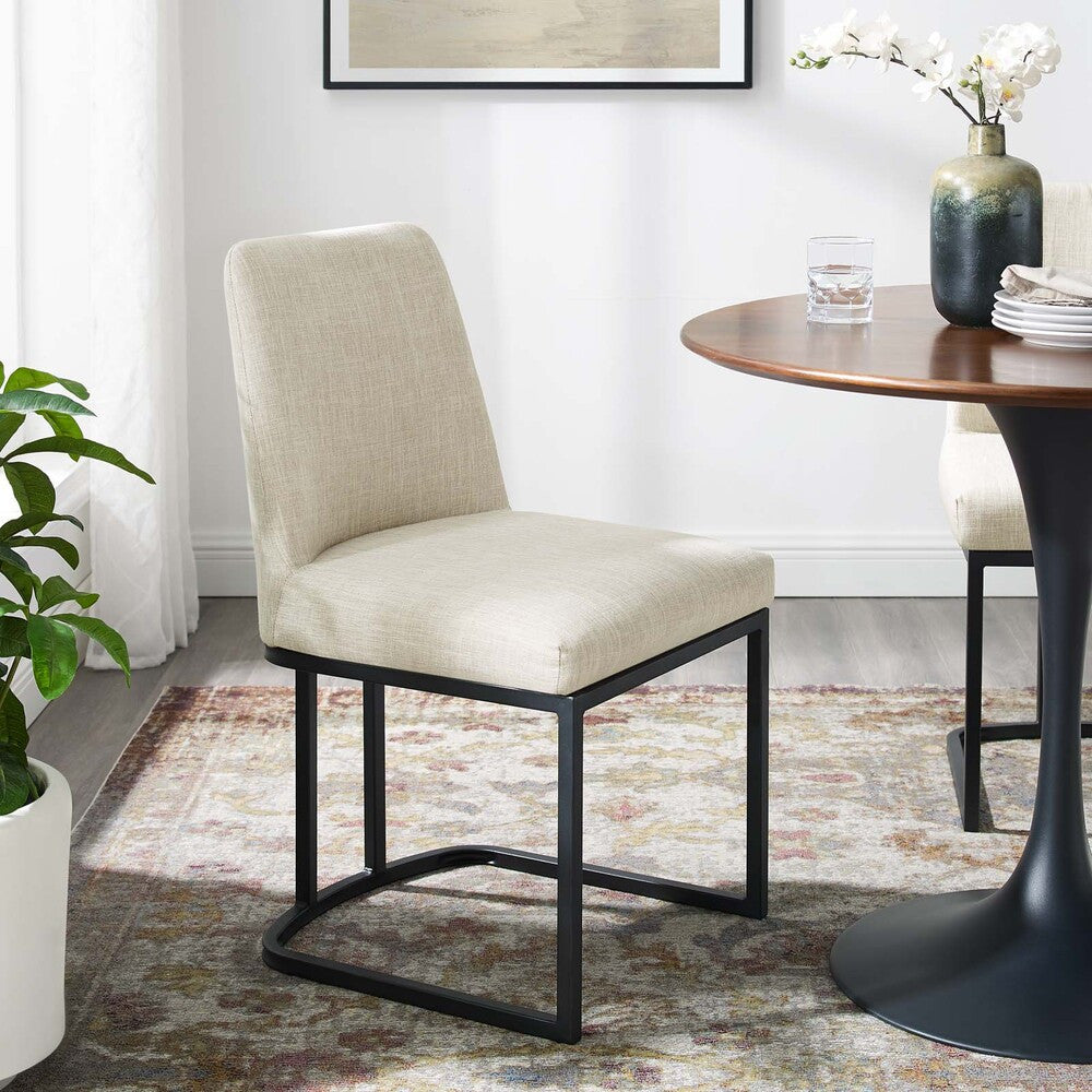Modway Amplify Sled Base Upholstered Fabric Dining Side Chair by Modway-EEI-3811