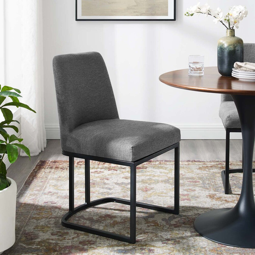 Modway Amplify Sled Base Upholstered Fabric Dining Side Chair by Modway-EEI-3811