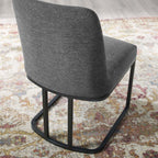 Modway Amplify Sled Base Upholstered Fabric Dining Side Chair by Modway-EEI-3811