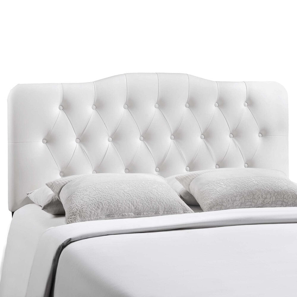 MOD-5157-WHI Annabel Upholstered Vinyl Full Headboard by Modway