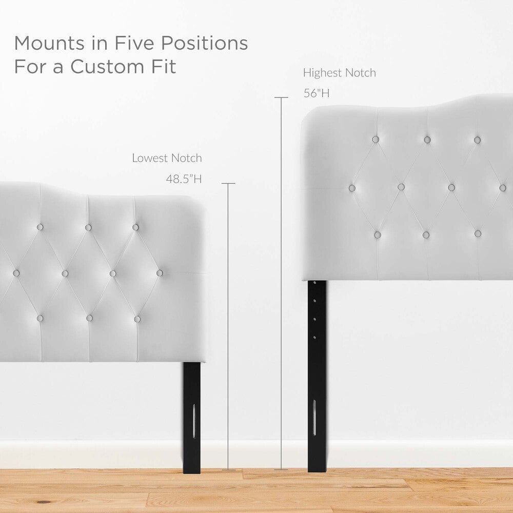 MOD-5159-WHI Annabel Upholstered Vinyl King Headboard by Modway