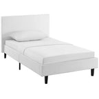 Modway MOD-5416-WHI Anya Fabric Twin Bed White