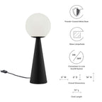 EEI-5621-WHI-BLK Apex Glass Globe Glass Table Lamp by Modway
