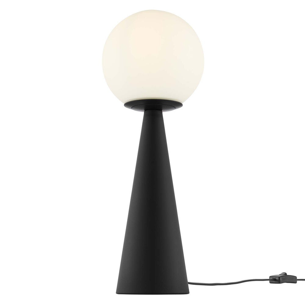 EEI-5621-WHI-BLK Apex Glass Globe Glass Table Lamp by Modway