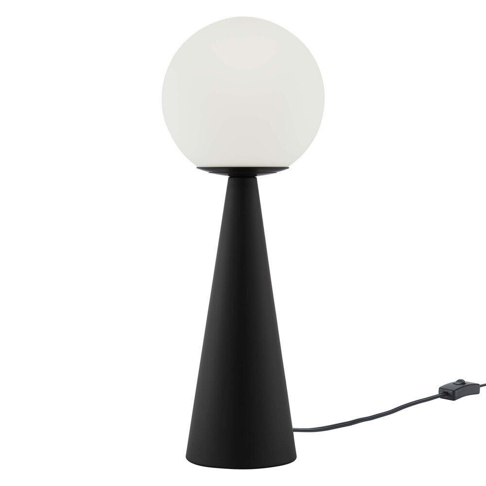 EEI-5621-WHI-BLK Apex Glass Globe Glass Table Lamp by Modway