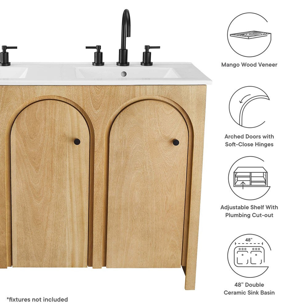 EEI-6792 Appia 48" Double Sink Bathroom Vanity by Modway