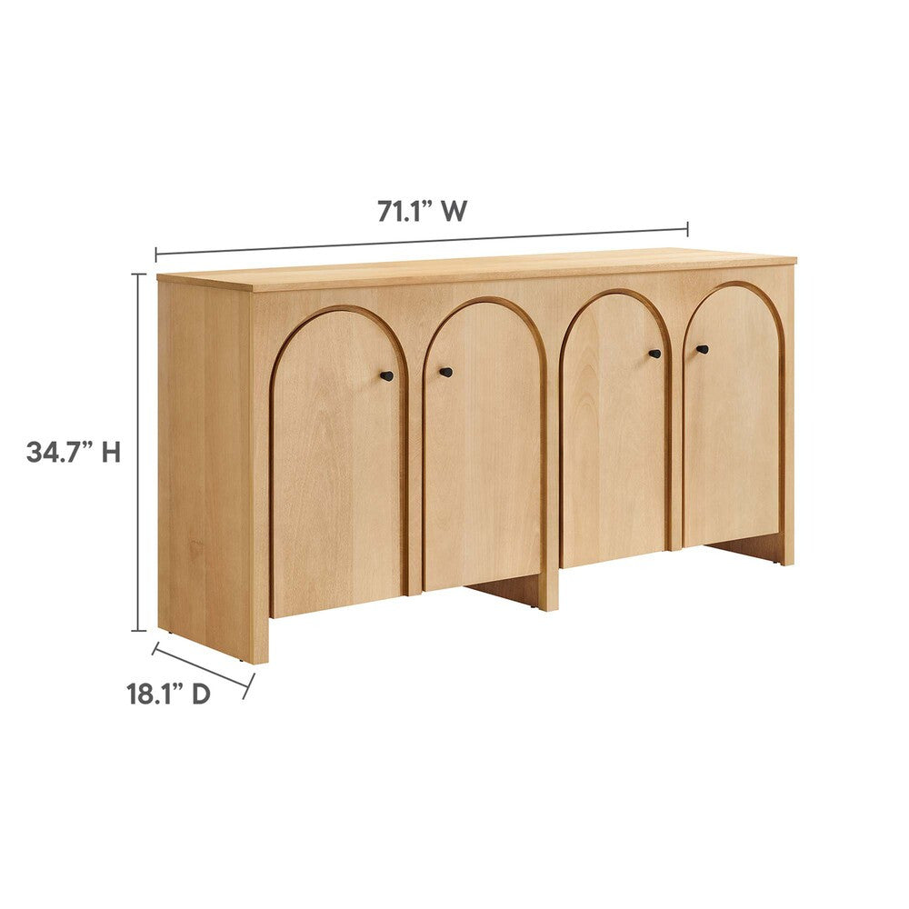 EEI-6538 Appia Wood Grain 4-Door Sideboard Storage Cabinet by Modway