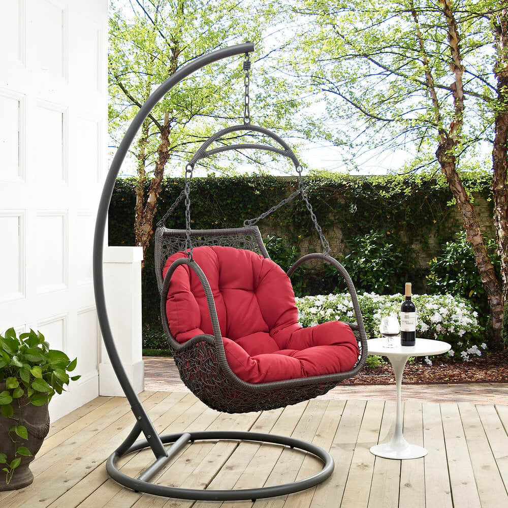 EEI-2279 Arbor Outdoor Patio Wood Swing Chair by Modway