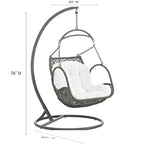 EEI-2279 Arbor Outdoor Patio Wood Swing Chair by Modway