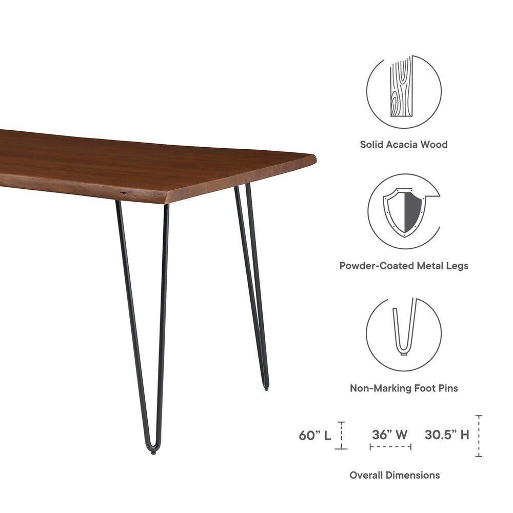 EEI-6059 Ardor 60" Live Edge Acacia Wood Acacia Wood Dining Table by Modway