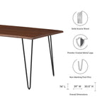 EEI-6070 Ardor 74" Live Edge Acacia Wood Acacia Wood Dining Table by Modway