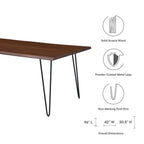EEI-6072 Ardor 96" Live Edge Acacia Wood Acacia Wood Dining Table by Modway