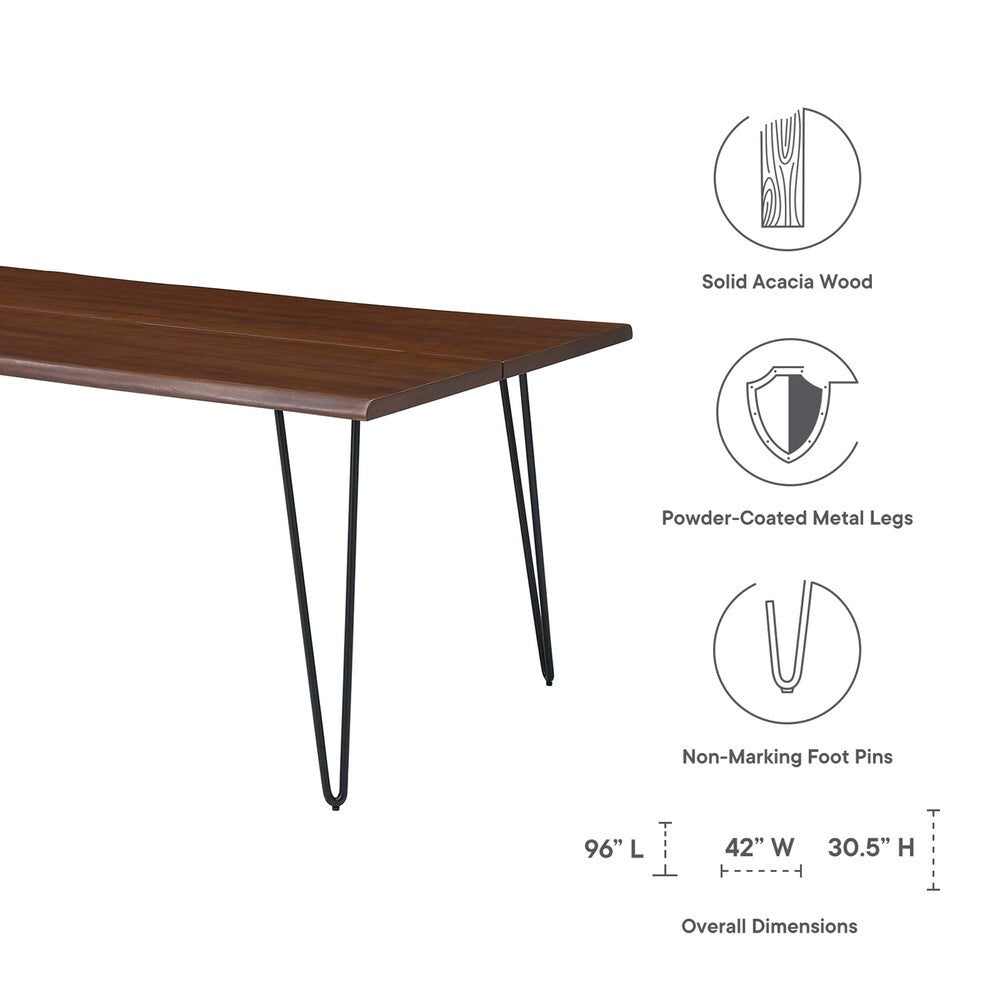 EEI-6072 Ardor 96" Live Edge Acacia Wood Acacia Wood Dining Table by Modway