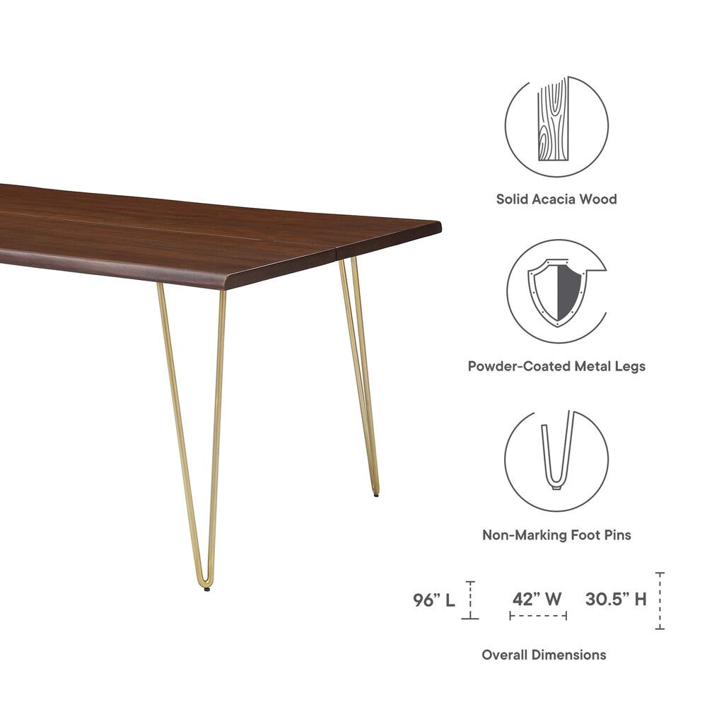EEI-6072 Ardor 96" Live Edge Acacia Wood Acacia Wood Dining Table by Modway