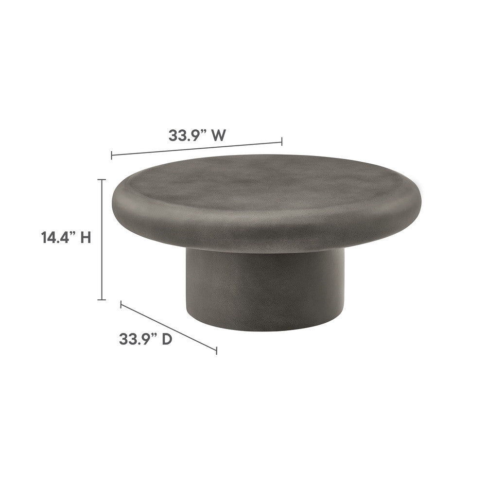 Modway Argos Indoor - Outdoor Patio Concrete Round Coffee Table by Modway-EEI-7092