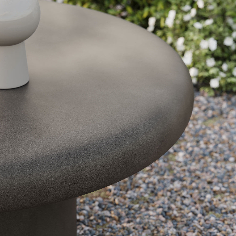 Modway Argos Indoor - Outdoor Patio Concrete Round Coffee Table by Modway-EEI-7092