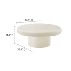 Modway Argos Indoor - Outdoor Patio Concrete Round Coffee Table by Modway-EEI-7092