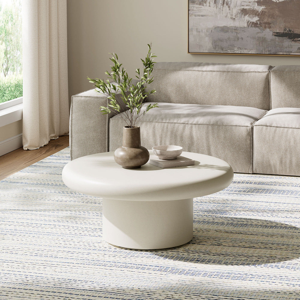 Modway Argos Indoor - Outdoor Patio Concrete Round Coffee Table by Modway-EEI-7092