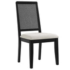 EEI-6803 Arlo Faux Rattan and Wood Dining Side Chairs Set of 2 by Modway
