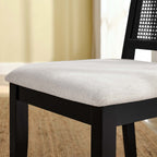 EEI-6803 Arlo Faux Rattan and Wood Dining Side Chairs Set of 2 by Modway