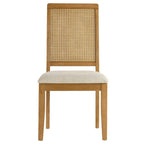 EEI-6803 Arlo Faux Rattan and Wood Dining Side Chairs Set of 2 by Modway