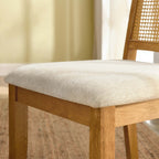 EEI-6803 Arlo Faux Rattan and Wood Dining Side Chairs Set of 2 by Modway