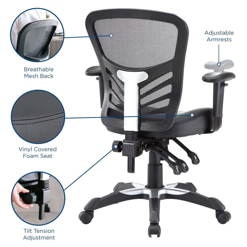 EEI-755-BLK Articulate Vinyl Office Chair by Modway