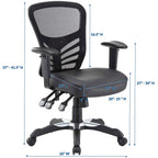 EEI-755-BLK Articulate Vinyl Office Chair by Modway