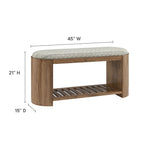 Modway Ashby 45" Geometric Upholstered Bench by Modway-EEI-7142-NAT-GEO